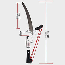 Professional Telescopic Pole Saws Tree Pruners Extendable Pruning Saw Gardening Landscaping Branch Saw Lopper Tools Telescopic Rod Saw with Steel Blade Saw and Nylon Cord,7.2M/24FT