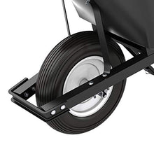 Bon Tool 28 908 Premium Contractor Grade Poly-Tray Single Wheel Wheelbarrow with Steel Handle and Ribbed Tire, 5-3/4 Cubic Feet