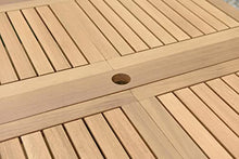 Amazonia Franklin 9-Piece Teak Finish Extendable Rectangular Patio Dining Set Teak Finish
