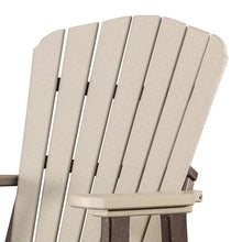 Outdoor Escape Brown Double Balcony Height Glider, Elevated 2-Seater with Center Table, All-Weather HDPE Glider Furniture