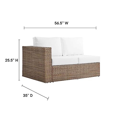 Modway Convene Love Seat Cappuccino White