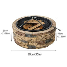 Small firepit, Outdoor Fire Pit, Round Fire Pit Grate Fire Bowl with Spark Protection Mesh Extra includes Poker and Cover Backyard Fire Pit