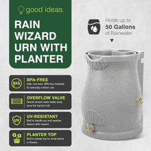 Good Ideas Rain Wizard Urn Shaped Water Collection Barrel 50 Gallon, 3 Pack
