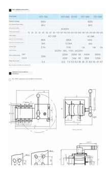Power Source Automatic Transfer Switch YES1-160GA/250GA