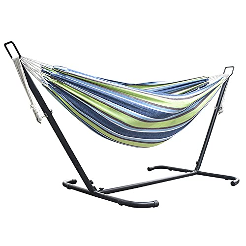 家庭用品 Hammock for 2 People with Space-Saving Steel Frame Garden Courtyard Outdoor Double Hammock and Carrying Bag Garden Outdoor Camping