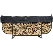Woodhaven Courtyard Outdoor Firewood Rack With Cover (9 Foot)