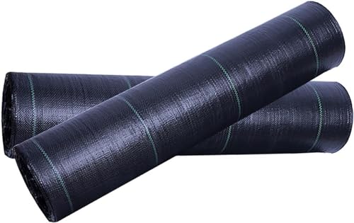 LBAawxe Weed Control Film Geotextile PP Woven Garden Ground Cover Weed Barrier Landscape Fabric Weed Block Fabric(1.2x140m/4x459ft)