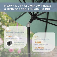 California Umbrella 10-Year Protection 11-Ft Outdoor Patio Umbrella, Pacifica Fade-Resistant Fabric, Crank Lift, 8-Rib Aluminum Frame, Stone Black Pole, Spa
