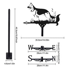 Weathervane in Garden & Outdoor Metal Weather Vane with Creative German Shepherd Go Fishing Bald Eagle Fighter Plane Shaped Weathercock Wind Direction Indicator (Style 5) (Style 1)