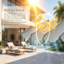 FENGZEQUAN U Shaped Wave Sunshade，Retractable Wave Shade Sail System，Outdoor Canopy pergola roof Hang Down u Shape Wave Awning，for Outdoor Patio Porch Garage Backyard Awning(W2.8*L7m/W9.19*L22.96ft)