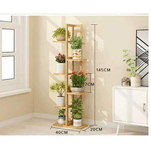 MIIKHI Plant Stands,Flower Shelf Multi Layer Indoor Garden Shelf Balcony Decoration Flower Pot Racknishings/Wood Color/Layer