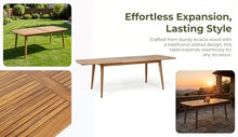 Cesqouc Outdoor Extendable Acacia Wood Patio Dining Table(71-94.5 inch)