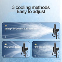 BMPAALN Misting Fan,Oscillating Misting Fan Portable Industrial Cooling Fan, 3 Usage Modes with 90°Oscillation, Moving Fan for Fishing/Travel/Garden Party/Golf/Tent/Office(71cm(27.9in))