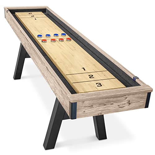 GoSports Premium Shuffleboard Table Brown