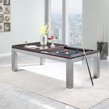 Playcraft Genoa 8' Slate Pool Table with Dining Top Silver