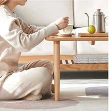 Living Room Table Double Layer Modern Minimalist Bedside Table, End Table Side Table, Coffee Table, Double Storage, Rustic Farmhouse Style Outdoor Side Table (Color : A)