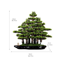 Creative Simulation Welcome Pine Bonsai Chinese Living Room Potted Large Green Plants Indoor TV Cabinet Landscape Decoration Gifts House Plant (Color : A)