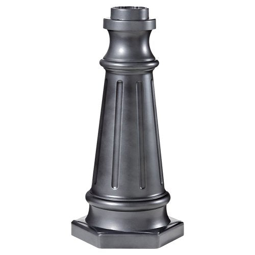 Generation Lighting POSTBASE BK Postbase BK Outdoor Lighting Fixture, Black Finish, 1-Light, cETL Listed, Safety Rated for Wet Locations - Light Fixture, Aluminum Construction