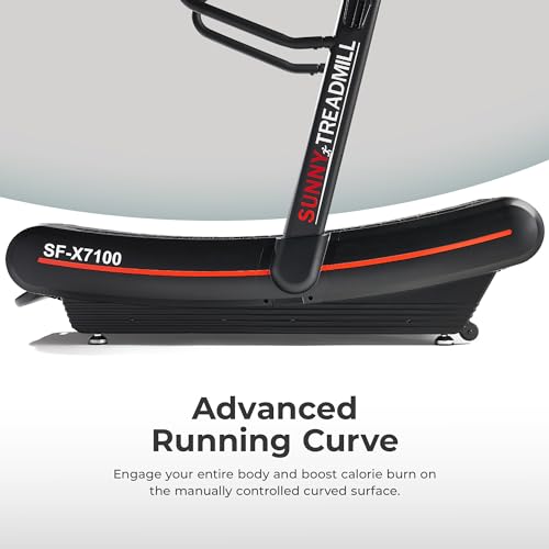 Sunny Health & Fitness Manual Treadmill Black