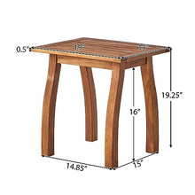 Christopher Knight Home Perla Outdoor 2 Seater Acacia Wood Bistro Set Teak + Cream