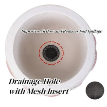 Resin-Stone Composite Pots for Plants, Vintage Plant Pot with Drainage Hole, Classic Flower Pot, Outdoor Large Planter for Gardening, Hotel Decoration(Clay,Medium)