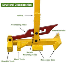 Antourlamm Sapling Puller Tool, 4-Gear Adjustable Jaw Clamping Weeder with Long Handle, Effortless Root Removal Tool for Weed/Seedling, Ideal for Garden Yard Farm
