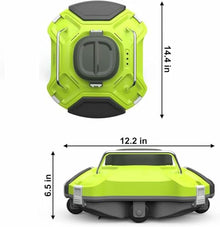 Automatic Pool Cleaner with 120Min Battery Life, 18°-25°Climbing Ability, Display Light and Buzzer, Ideal for Pools Up to 800 Sq.Ft
