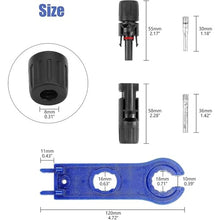 DEWTXTBADD 10/20/100/200PCS Solar Connector Kit 1000V DC 30A with PV Plug for 2.5/4/6mm² Photovoltaic Cables, Solar Panel Accessories Assem(200pcs(100pairs))