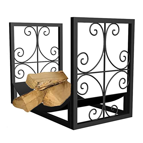 ENWINDXS Metal Heavy Duty Logs Stand Fire Log Stacker Stand