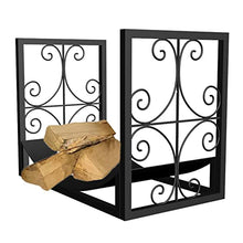 ENWINDXS Metal Heavy Duty Logs Stand Fire Log Stacker Stand