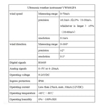Mechanivis Integrated Wind Speed Direction Sensor, Hot-Wire Anemometer, Ultrasonic Wind Sensor(VWS002F4-RS485-H)