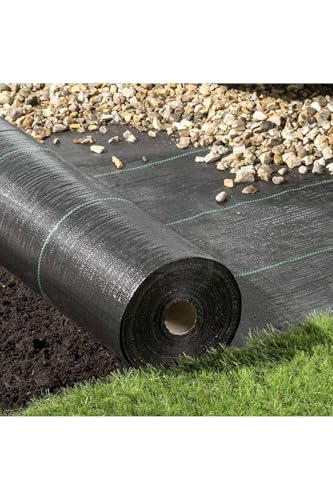 Heavy Duty Landscape Weed Barrier Fabric 6.6 ft x 66 ft Jute Ground Cover Mulch for Gardens and Greenhouses - Weed Control