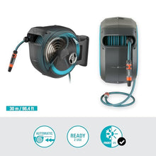 Gardena Wall Mounted Retractable Hose Reel, 100 Feet, Standard, Turquoise