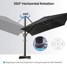 OROTLECT 10x13 Ft Rectangle Cantilever Umbrella without Weighted Base