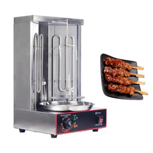 Kindevieft 3000W Commercial Shawarma Machine, Doner Kebab Machine, Vertical Rotisserie Oven Grill, Gyro Rotisserie Machine, Electric Vertical Broiler with 2 Burners for Meat Chicken