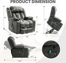 UOPYNE Power Lift Recliner Chair with Massage Heat & USB Ports