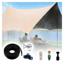 ERRULAN Outdoor Camping Misting Cooling System, Water Spray Mist Kit for Tent, Camping, Backyard & Beach, Heat Relief Cooling System for Summer Use