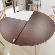 NehQrynvx Portable Round Poker Table Top Foldable, 1/4 Fold Solid Wood Board, Commercial Home Temporary Dining Table Extender, Multi-Scene for Gatherings/Gardens, Easy Storage(Brown,Dia 75 inch)