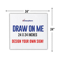 VictoryStore 24” x 24” Corrugated Plastic Blank Yard Signs White