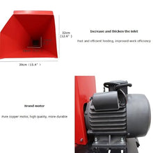 EQCOTWEA Hand Pushed Wood Crusher,220V Wood Chipper Shredder Mulcher with Wheels for Tree Branches Corn Straw & Yard Waste,7"x5" Feed Hopper & Adjustable Discharge Port 3KW