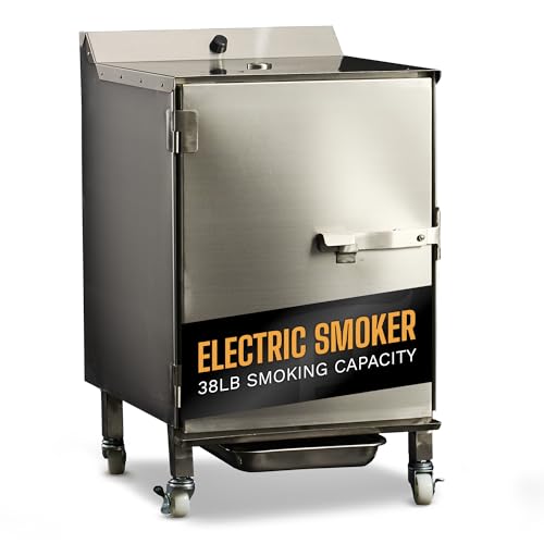 SmokinTex 'The OG' Electric Smoker - Spacious & Insulated Stainless Steel Meat Smoker with 700W Heating, & Temperature Control for BBQ, Jerky, Vegetables