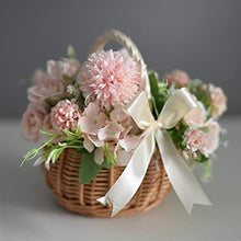 Storage Basket,Small Picnic Flower Woven Hand-Held Wicker Decorative for Home