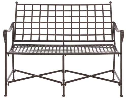 SAFAVIEH Outdoor Caledonia Loveseat Bench, 47" Rustic Brown PAT5050B
