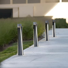 XMKJC LED Outdoor Bollard Light Electric Pathway Lamp Modern Landscape Ground Light for Garden Yard Patio Walkway Driveway Courtyard Park Villa Path Decorative Lighting Aluminum Acrylic(Black)