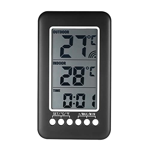 TMMLIJIPL Wall Clock, Digital Thermometer Hygrometer Electronic LCD Temperature Humidity Meter Weather Station Indoor Outdoor Clock
