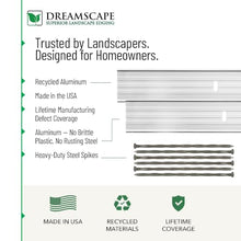 Dreamscape E-Z Edge Aluminum Landscape 72' Edging Kit, 12 Strips, 6' Each