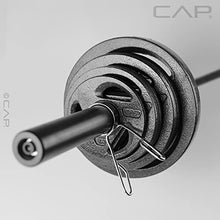 CAP Barbell 165 LB Olympic Grip Plate Set with 7 FT Olympic Bar and Collars Black
