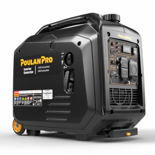 Poulan Pro 4125 Watt Portable Inverter Generator with Wheels & Handle