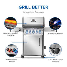 Napoleon Rogue PRO-S 425 3-Burner Propane Grill - Rear & Side Burner