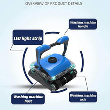 Automatic Swimming Pool Cleaner, Robot Vacuum Cleaner With Climbing Wall Swimming Pool, Two Larger Filter Baskets And 50 Foot Floating Cable, Easy To Clean The Swimming Pool On The Ground/floor